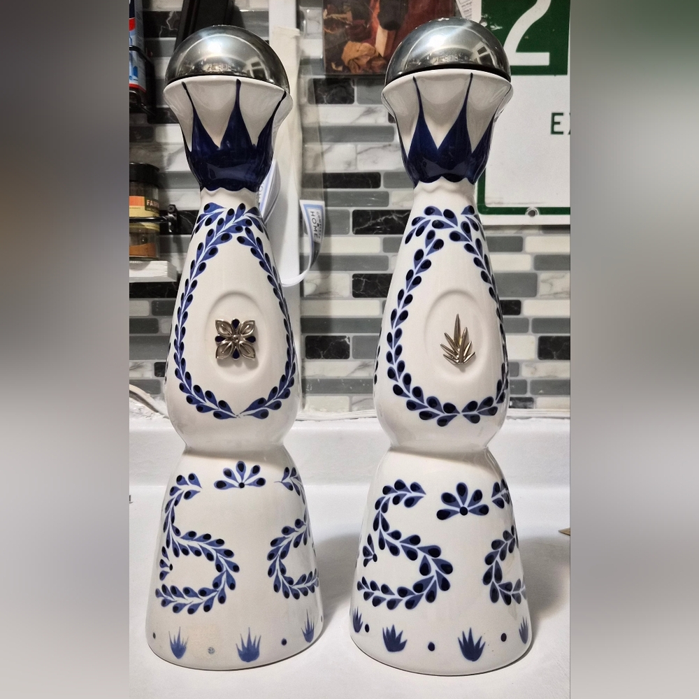 Set Of 2 Different Clase Azul 750ml Hand Painted Bottles- COLLECTIBLE!